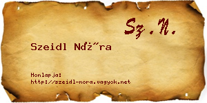 Szeidl Nóra névjegykártya